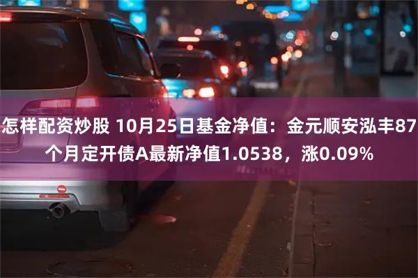 怎样配资炒股 10月25日基金净值：金元顺安泓丰87个月定开债A最新净值1.0538，涨0.09%