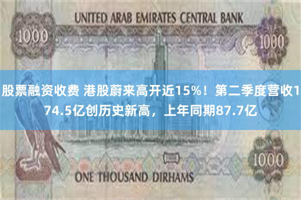 股票融资收费 港股蔚来高开近15%！第二季度营收174.5亿创历史新高，上年同期87.7亿