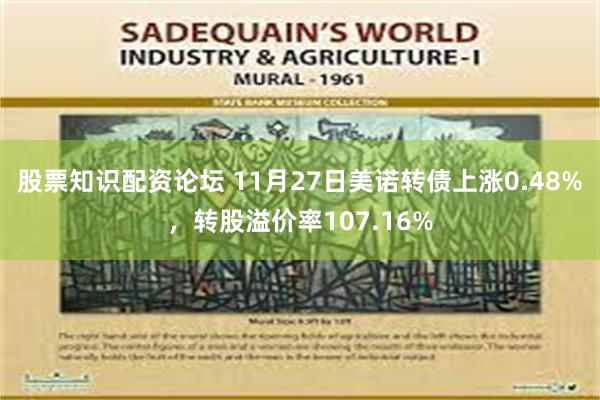 股票知识配资论坛 11月27日美诺转债上涨0.48%，转股溢价率107.16%